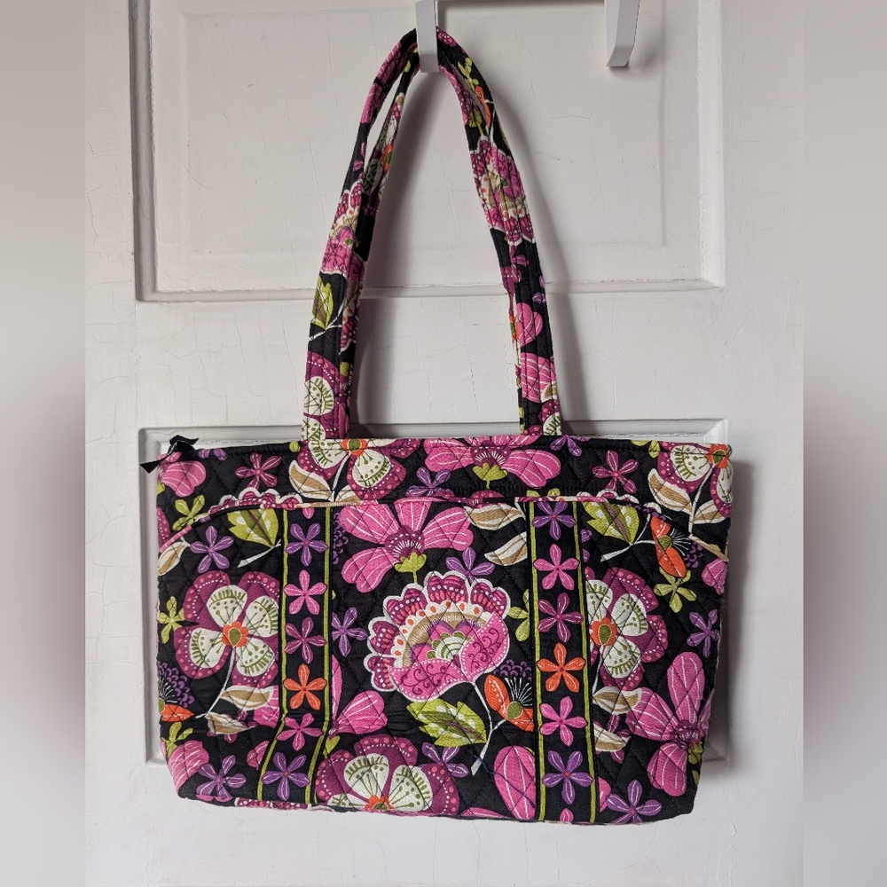 Pink and Black Floral Vera Bradley Bag